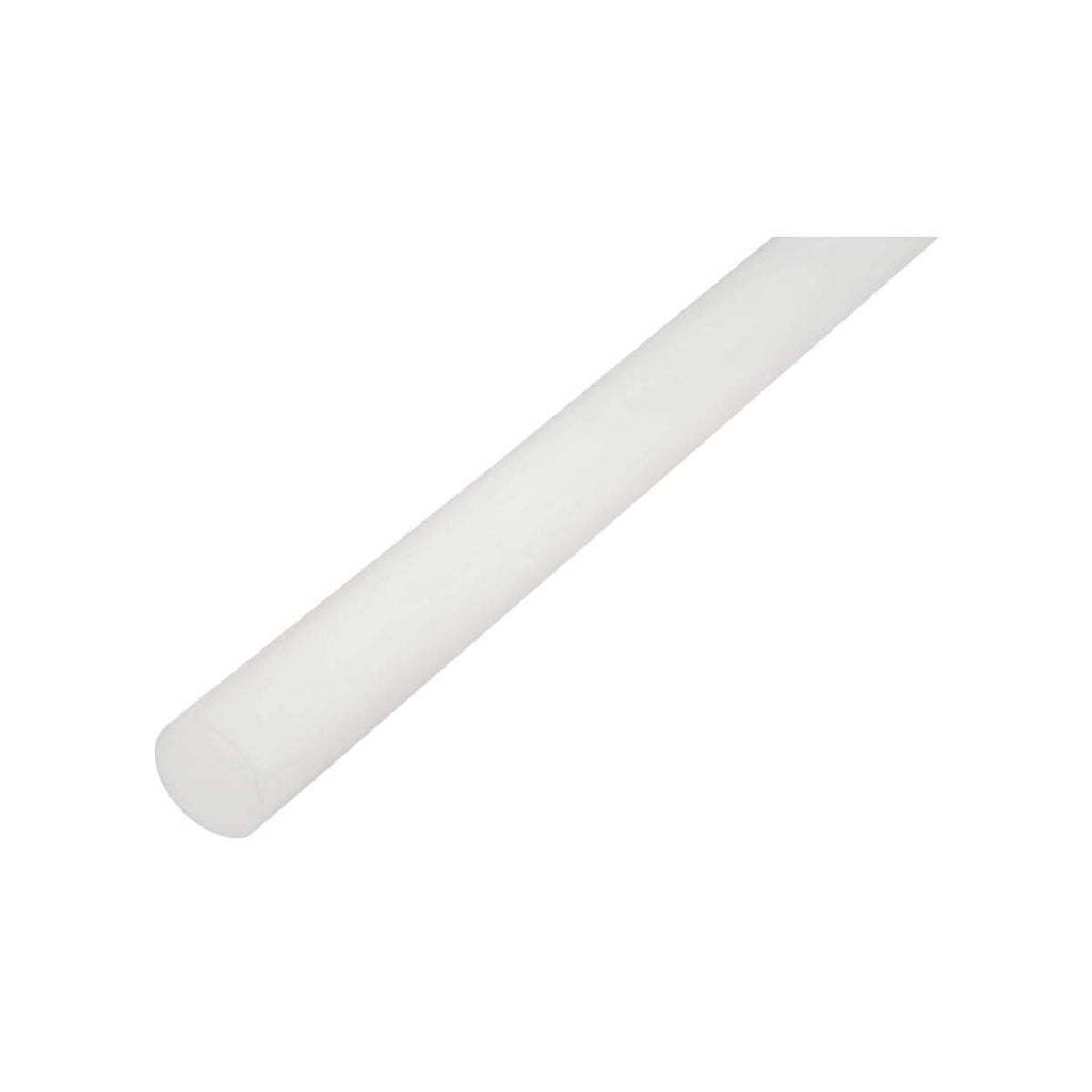 Barra di poliammide, poliossimetilene-poliacetale POM bianca 1000x25mm 0.75 Kg