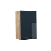 Pensile da cucina Fame-Line Blu scuro lucido/Rovere dorato 45 cm Vicco