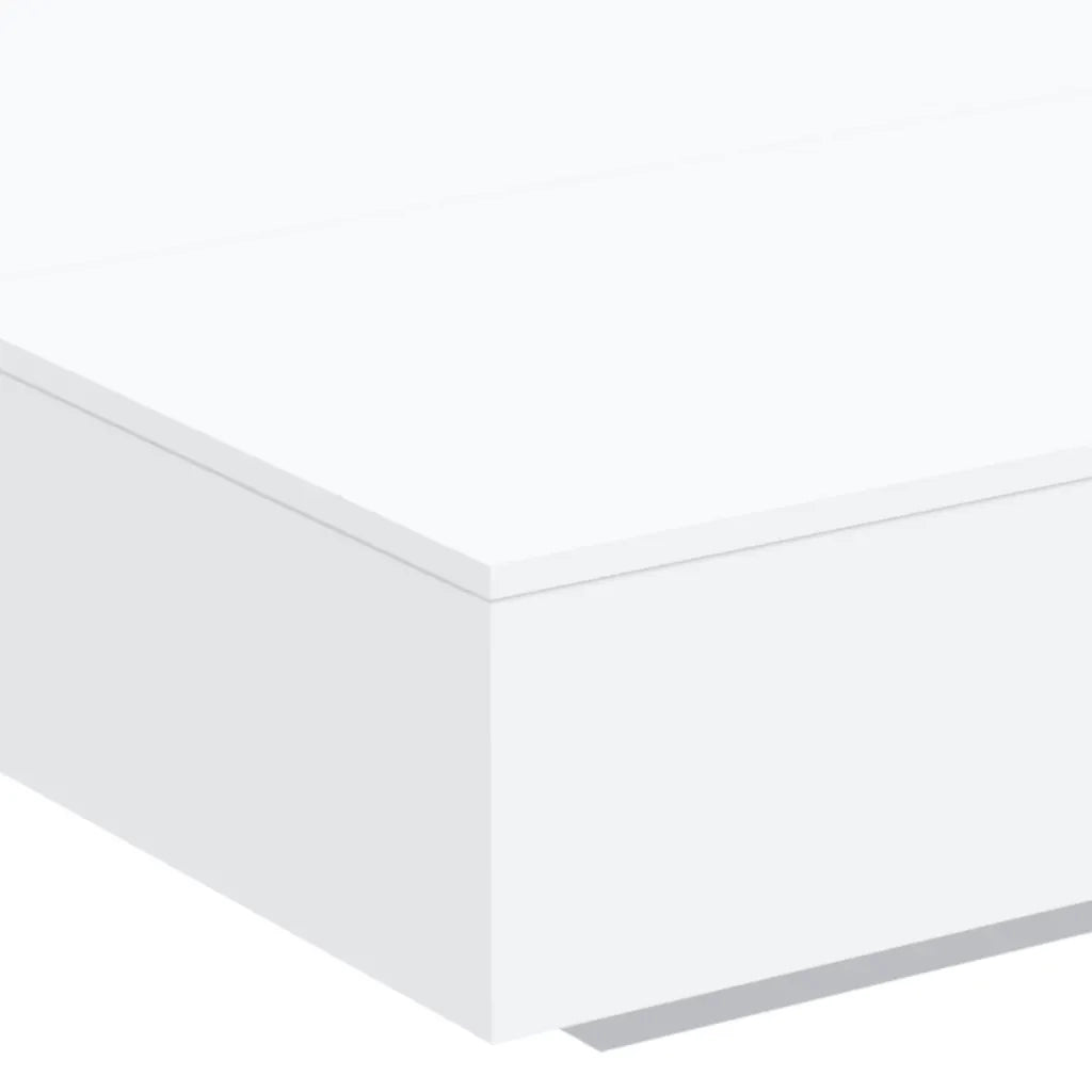 Tavolino da Salotto Bianco 100x100x31 cm in Legno Multistrato 836595