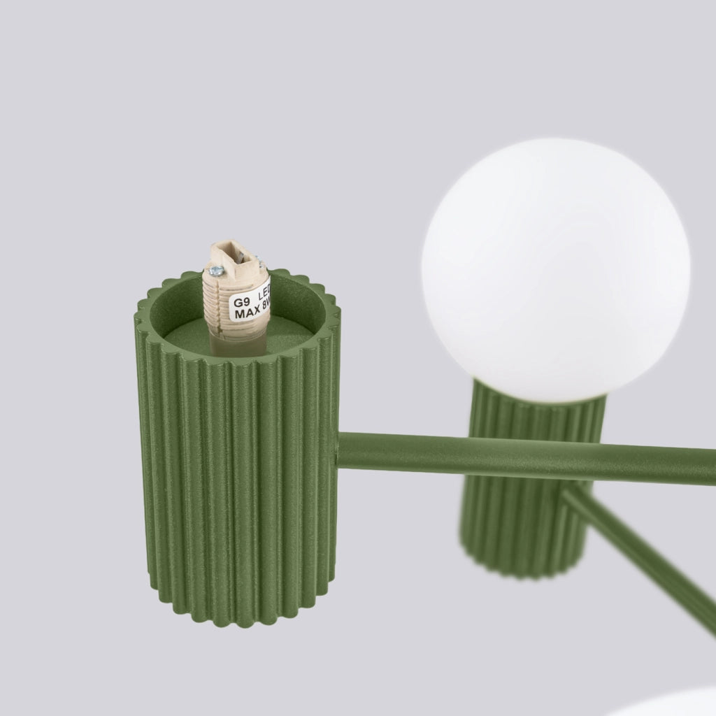 Lampadario HALO 6 verde oliva