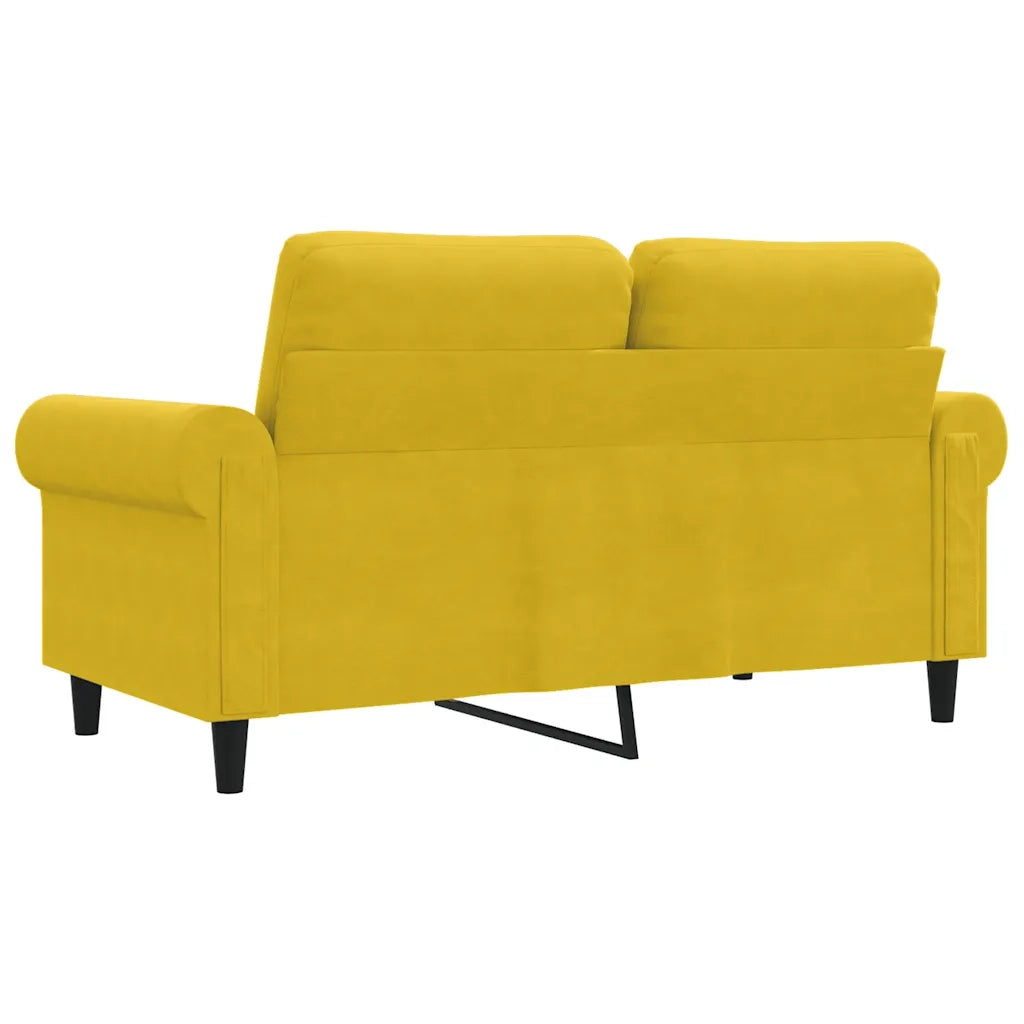 Divano | Divano da soggiorno | Sofa a 2 Posti giallo 120 cm in Velluto
