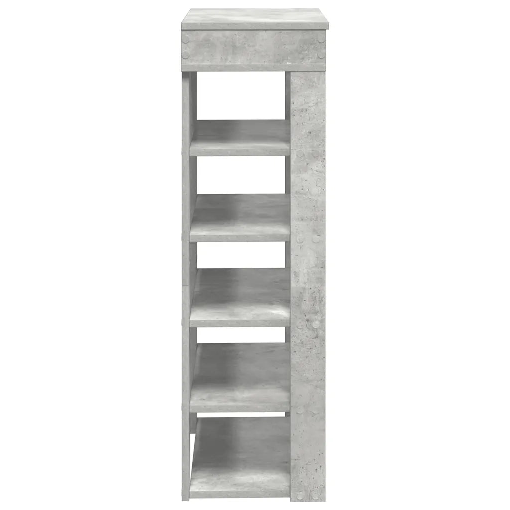 Scarpiera | Mobile per scarpe Grigio Cemento 60x30x98 cm in Legno Multistrato