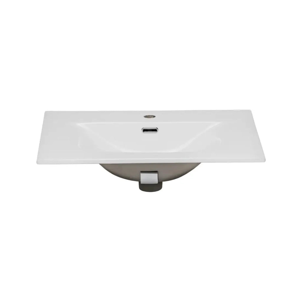Lavabo da incasso VELOA 90 cm ceramica bianco lucido design moderno