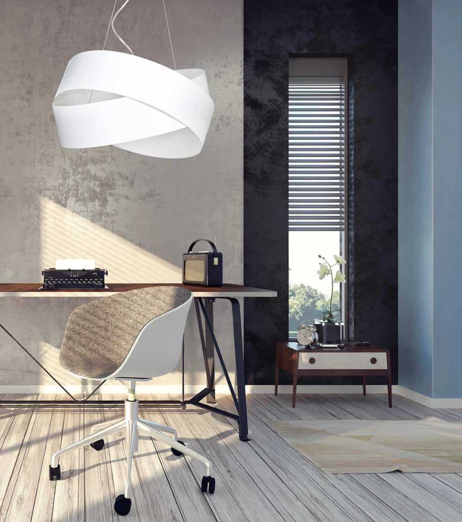 Lampada a sospensione Emibig Vieno bianca Ø50 2xE27