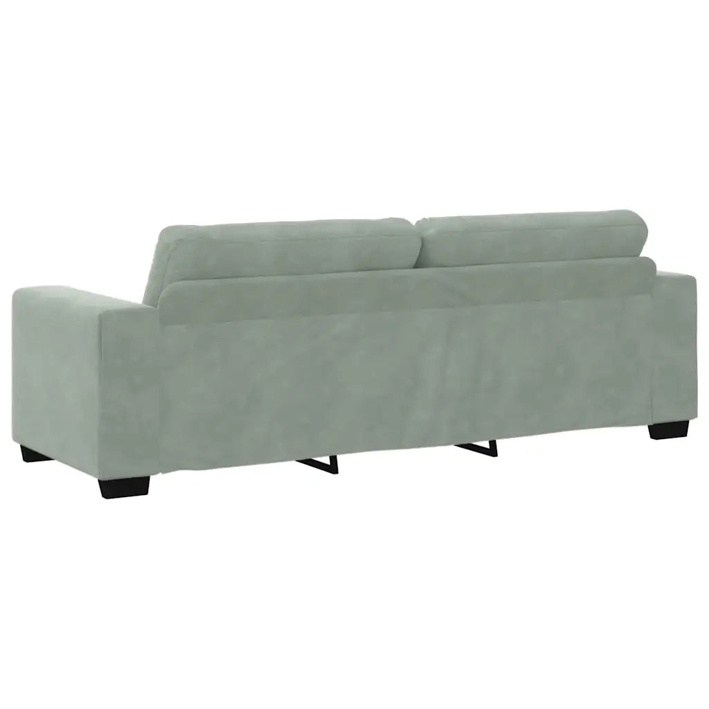 Set di divani 3 pcs Grigio chiaro 221 x 80 x 80 cm Velluto 3324639