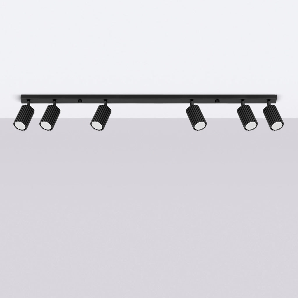 Lampada da soffitto KARBON 6L nero