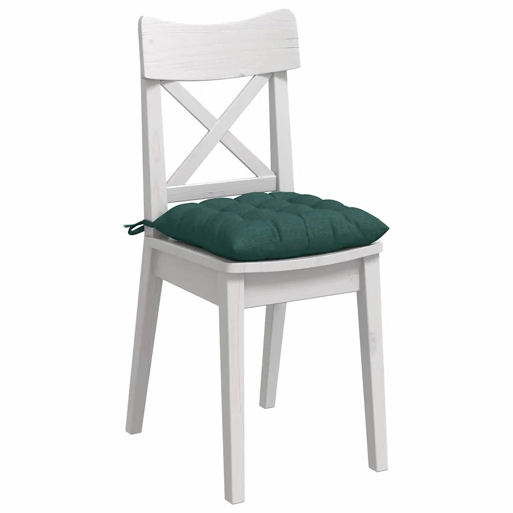 Cuscini per Seduta 4 pcs Verde Scuro 40 x 40 x 6 cm Tessuto 42015151