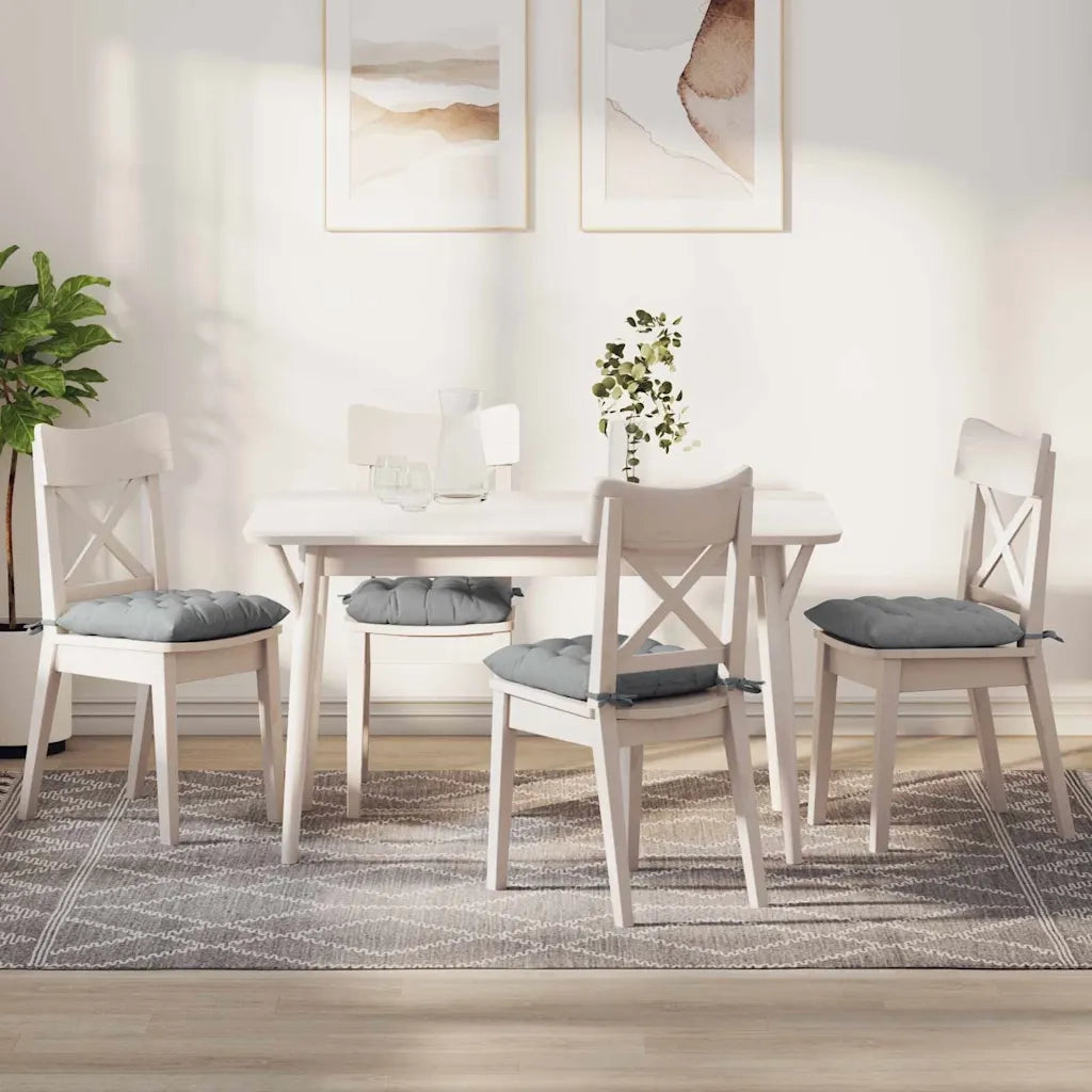 Cuscini per Seduta 4 pcs Grigio chiaro 40 x 40 x 6 cm Tessuto 42015146