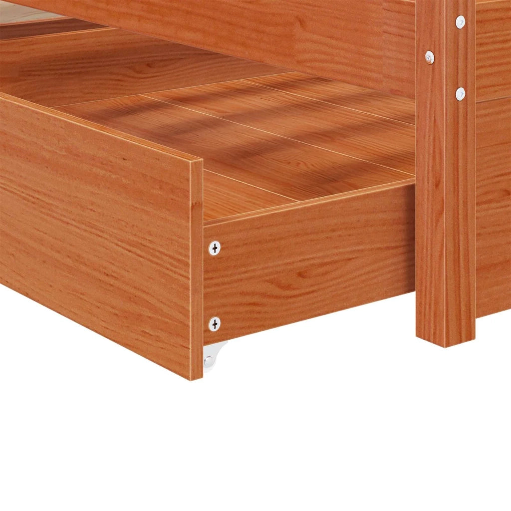 Struttura del letto 3 pcs Marrone cerato Legno di pino 3423812