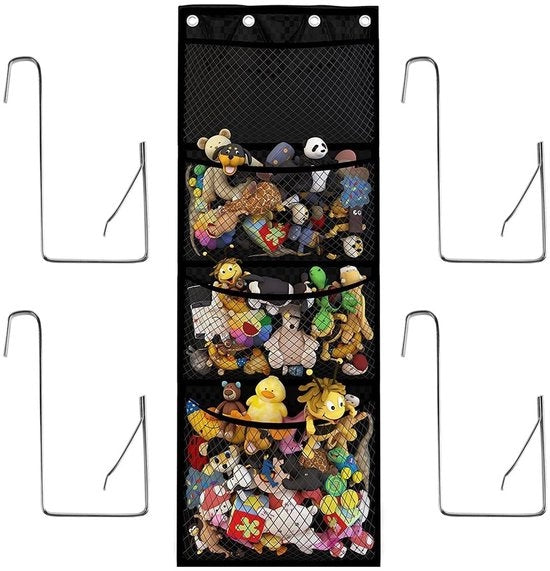 Organizzatore multifunzionale con 4 grandi tasche - con chiusura a molla - realizzato con materiali resistenti - grande capacità di stoccaggio - adatto per armadi e bagni
