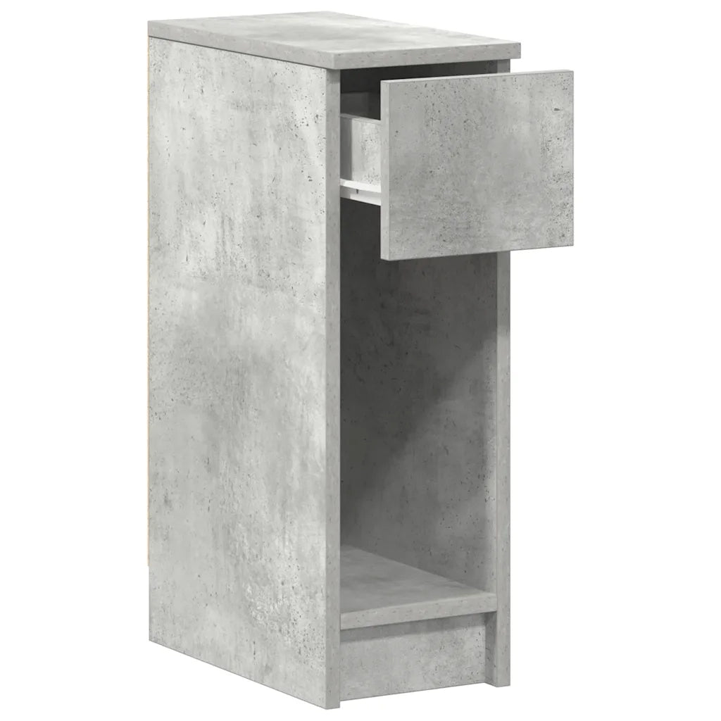 Comodino con Cassetto Grigio Cemento 20x36x60 cm 858701