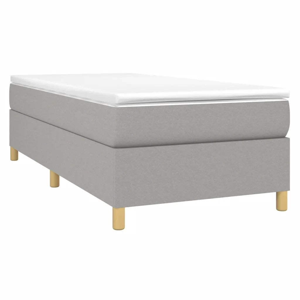 Letto singolo | Letto per adulti | Struttura Letto a Rete a Molle Grigio Chiaro 90x190 cm Tessuto