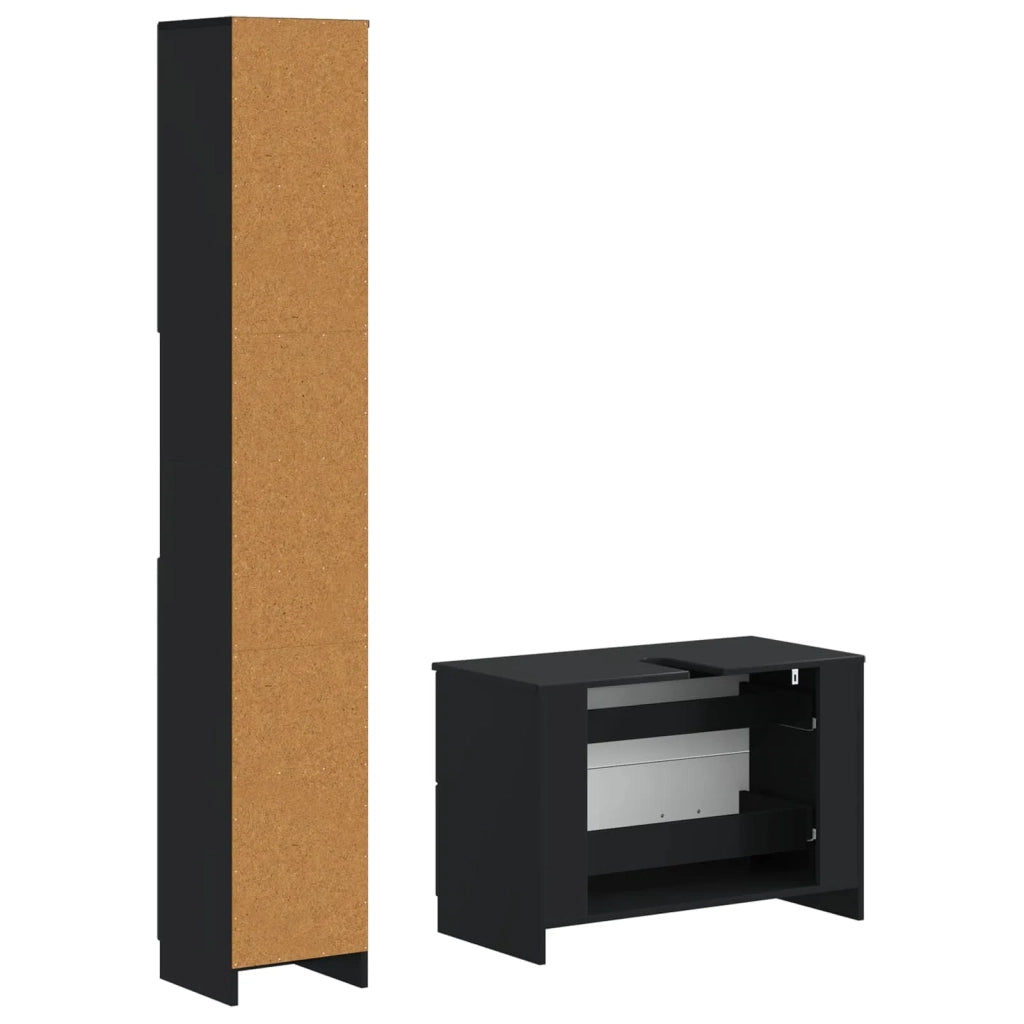 Set di Armadi da Bagno da 2 Pezzi UTRECHT Nero 3417568