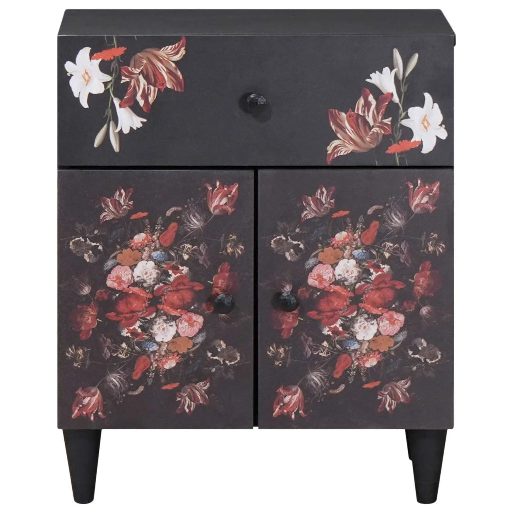 Comodino | Armadio da Notte | Mobiletto da notte Multicolore 50 x 33 x 60 cm Legno di mango massello