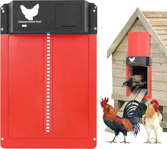Porta automatica elettrica per pollai con sensore di luce