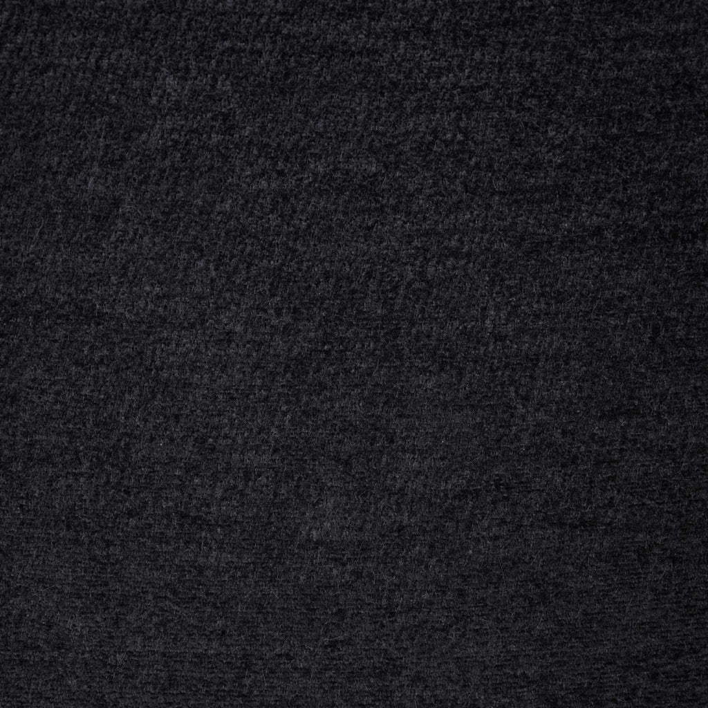 Sedia da Pranzo Imbottita con Braccioli ¨C Xylo ¨C Chenille Nero, Gambe Metallo Ottone