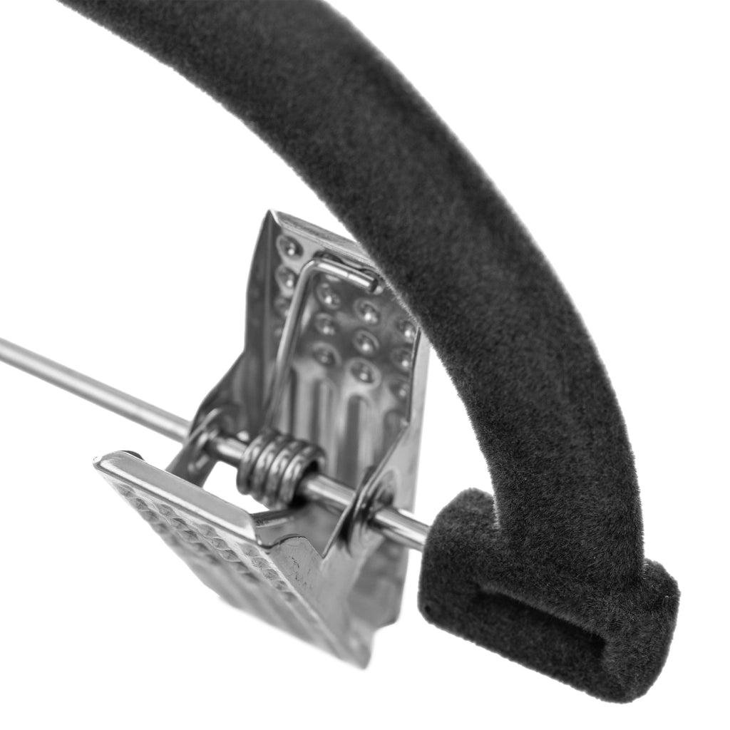 Grucce appendiabiti KADAX con clip per armadio, floccate, 12 pezzi