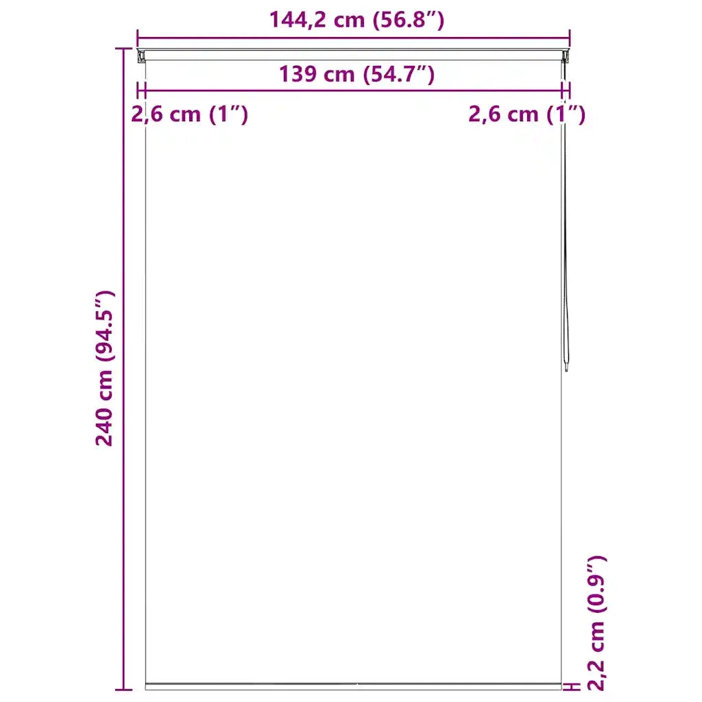 Tenda a Rullo per Doccia 140x240 cm Schizzi 142874