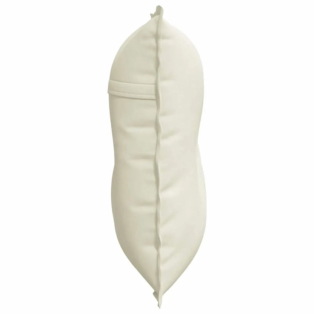 Cuscino per Schiena Crema 80 x 50 cm Tessuto in Cords 42014727