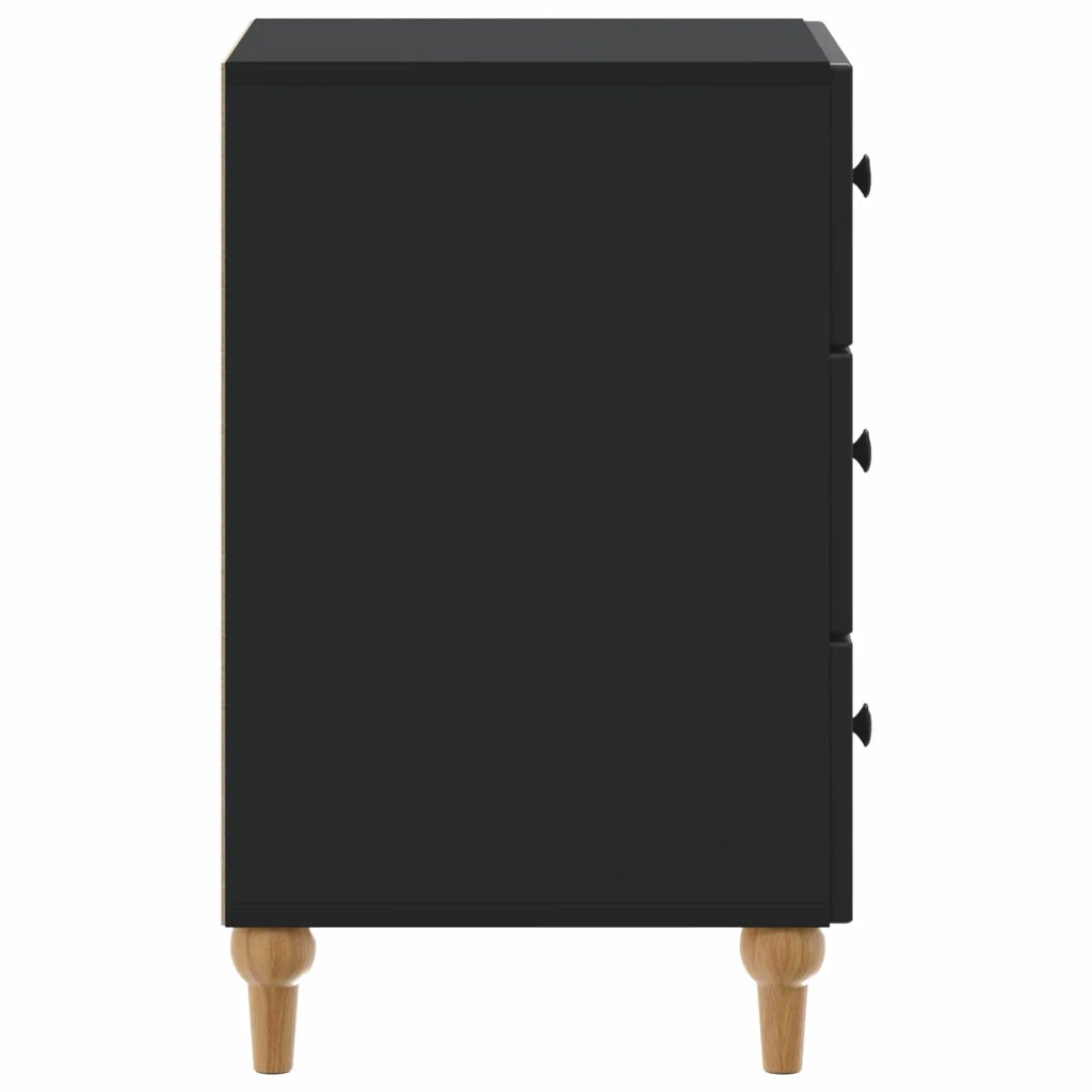 Comodino | Armadio da Notte | Mobiletto da notte Nero 43x 41 x 66,5 cm Legno ingegnerizzato
