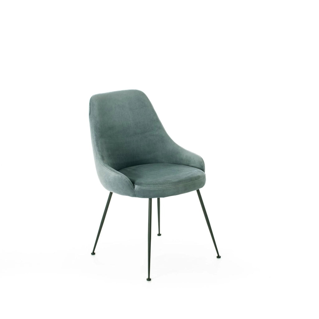 Sedia in microfibra Nandy Verde Acqua 48.5x49.5xH.80 cm