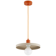Lampada a sospensione minimal beige/arancio E27 15W Alfa
