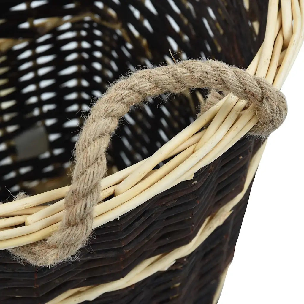 Cesta per Legna con Spallacci 50x44x58cm Salice Naturale 286974