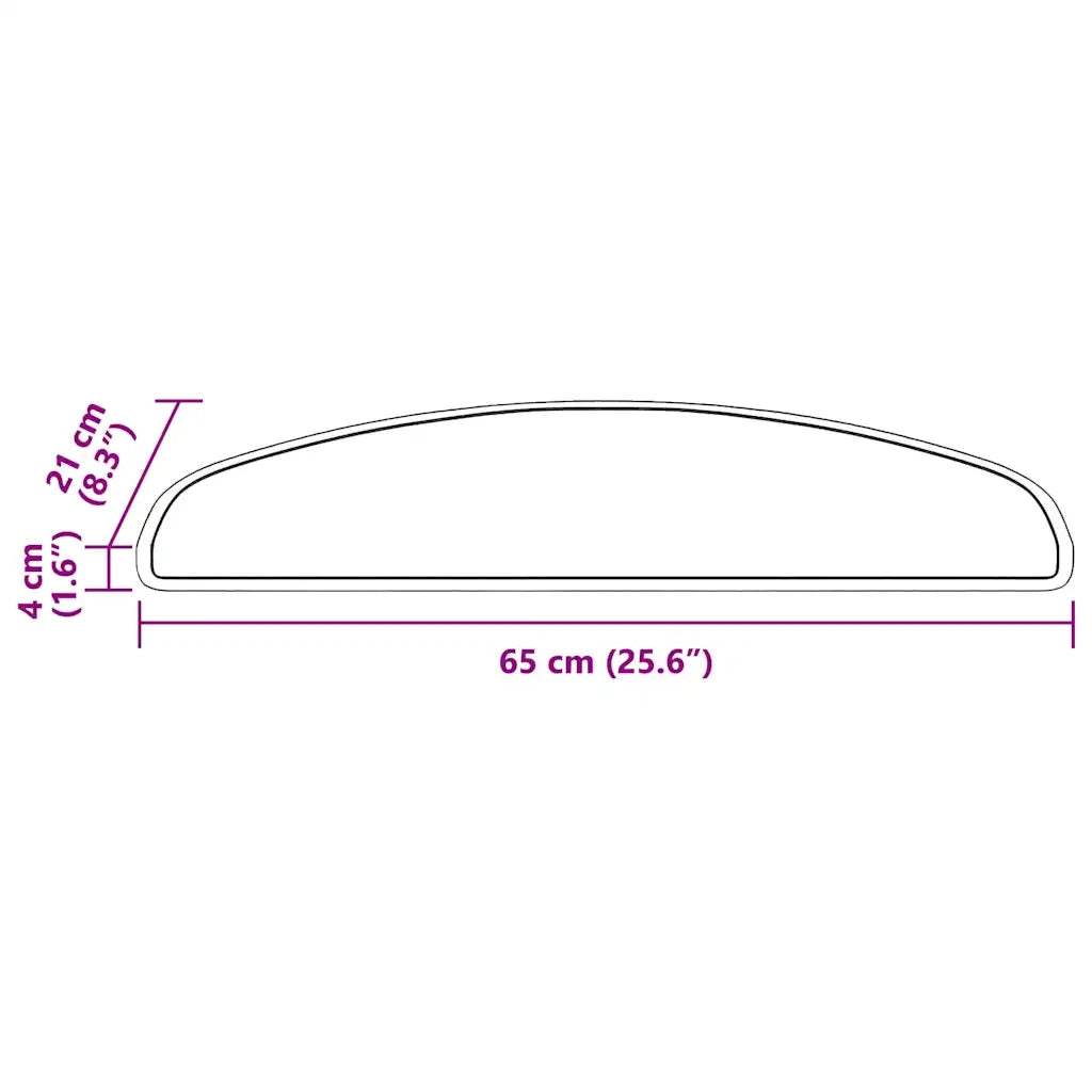 Tappetini per scale autoadesivi 15 pz | Gradini per Scale Marrone 65 x 21 x 4 cm