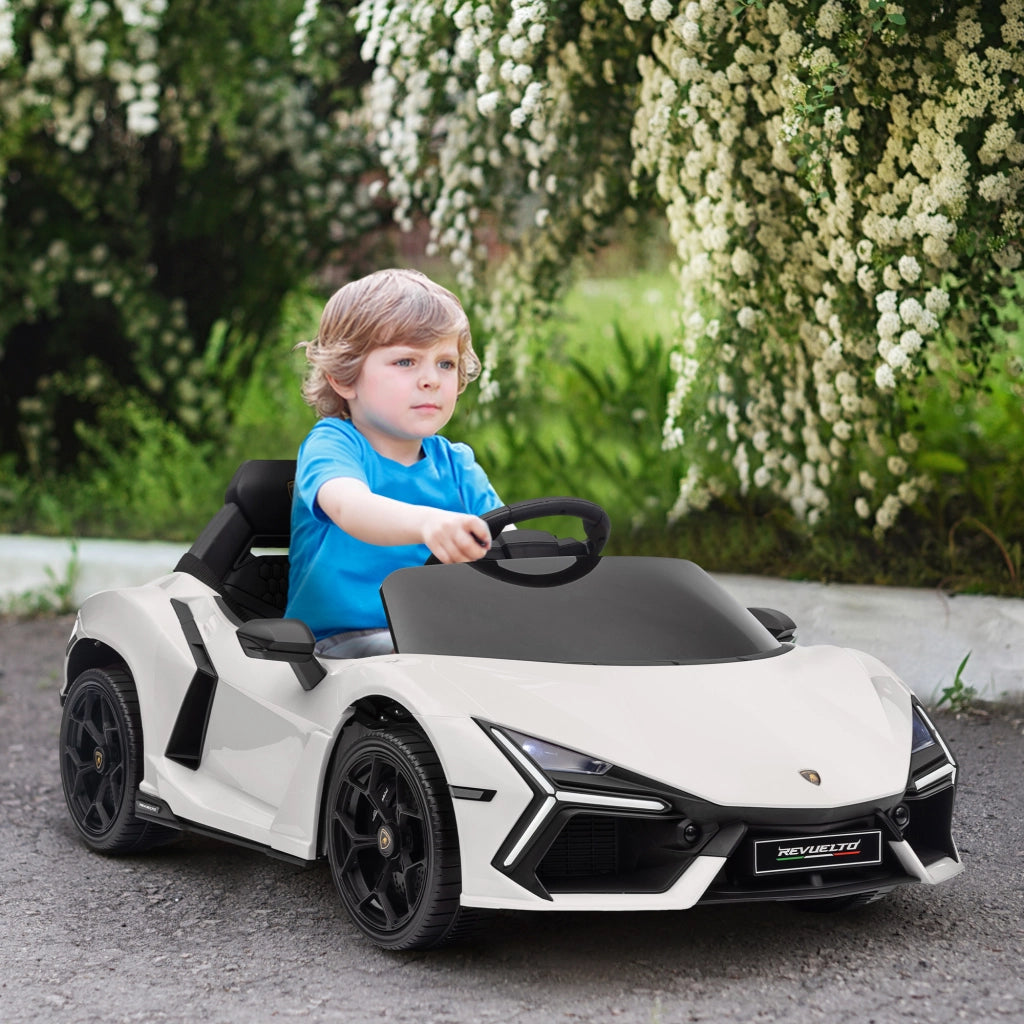 Giocattolo Auto Bambini con Luci LED e Telecomando ¨C Minimal ¨C Bianco Plastica Acciaio 105x60x40