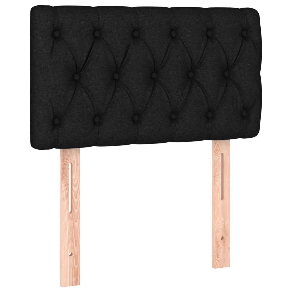 Giroletto a Molle con Materasso-Struttura Letto Nero 80x200 cm inTessuto 824863