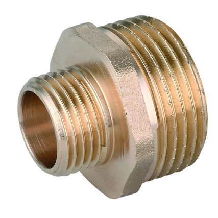 NIPPLE DIRITTO RIDOTTO MM OTTONE GIALLO- 3/4 x 1/2- TIEMM- pezzi 1