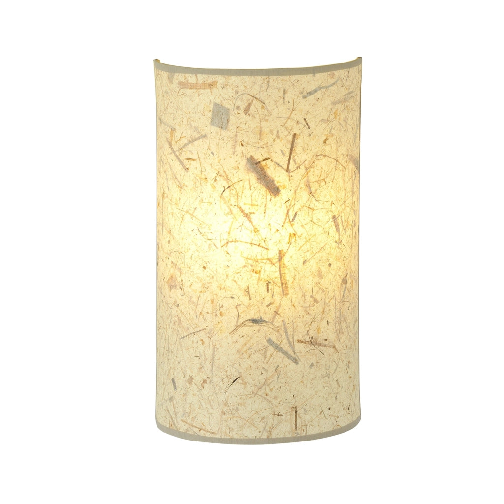Applique Minimal 1 Luce Drago In Acciaio Bianco E Beige Effetto Sughero