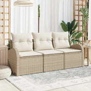 Set Divano da Giardino Beige polyrattan
