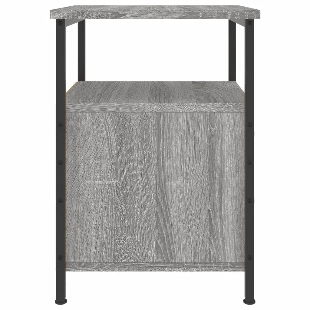 Set di 2 Comodini | Armadio da Notte | Mobiletto da notte Grigio Sonoma 34x35,5x50 cm in Legno Multistrato