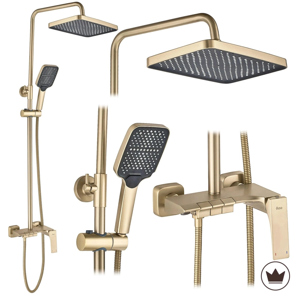 Set Doccia Premium Rea Joe Brush Gold