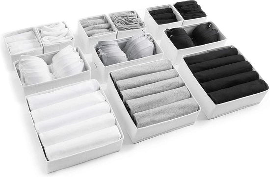 Organizzatore della cassa porta - 12 pezzi - Distributore della cassa porta Abiti - Intimo - Cotone
