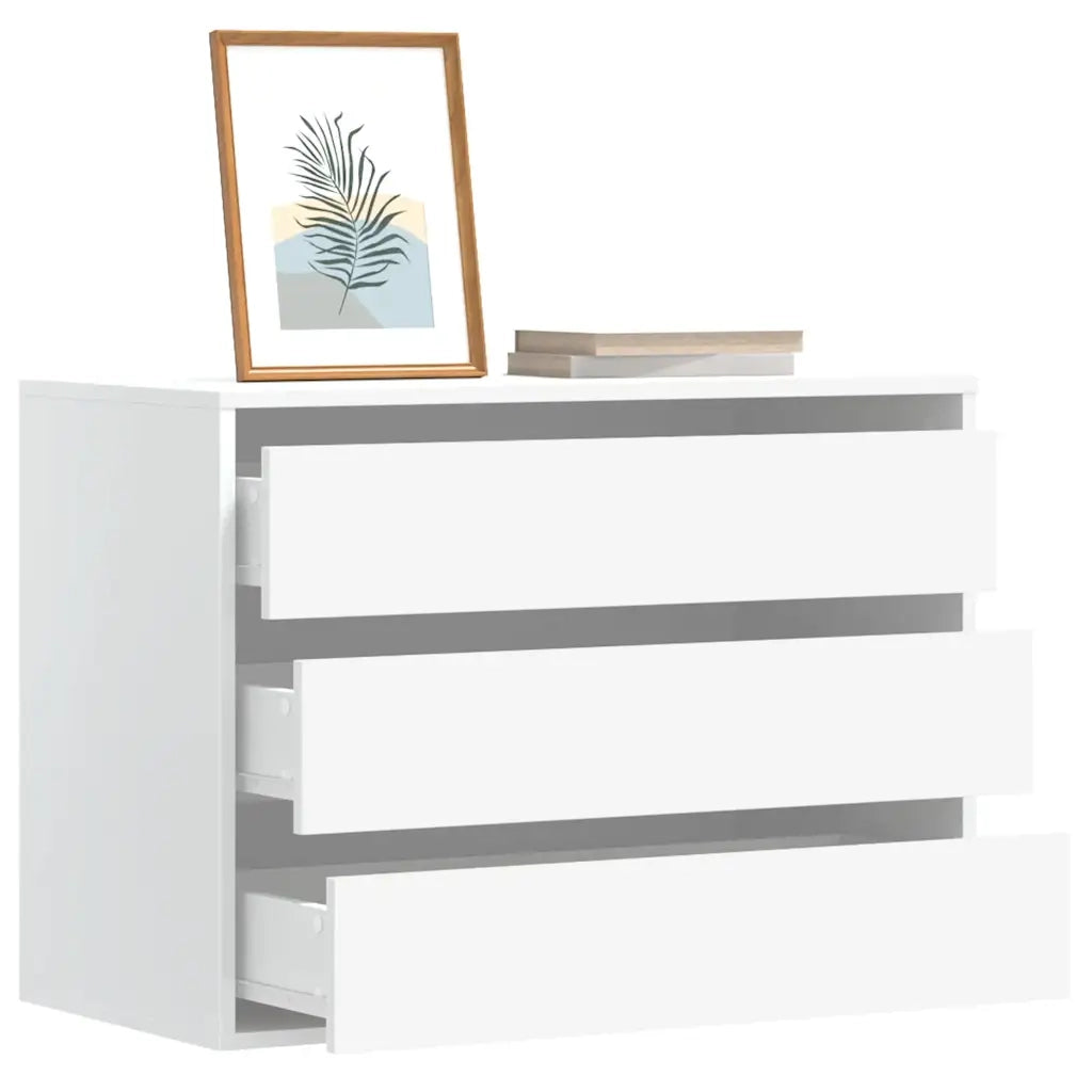 Cassettiera Bianca 80x41x58 cm in Legno Multistrato CFW4242211