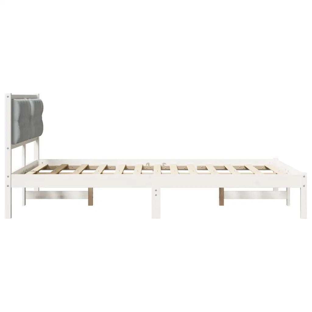 Struttura del letto-Giroletto Grigio chiaro 150 x 200 cm Pino massello 130738
