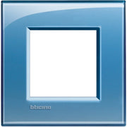 Living Light - Placca quadra 2P Azzurro deep - LNA4802AD