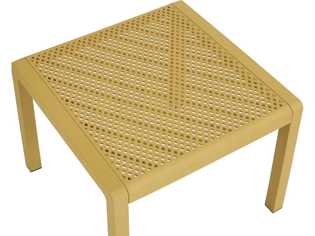 Set di mobili da giardino in metallo e plastica "Céora" - 4 posti - Giallo