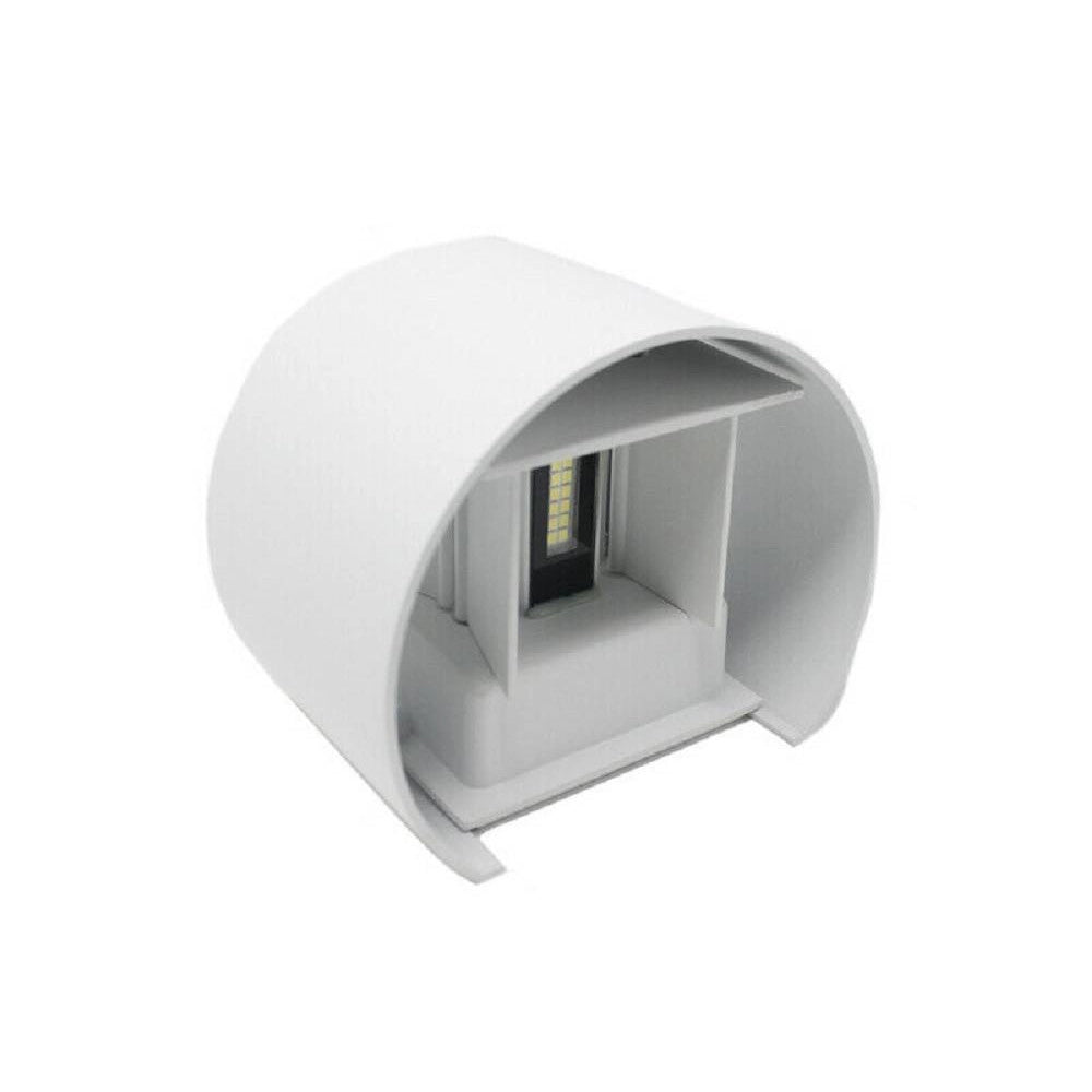 Trade Shop - Applique Parete Muro 28 Led 12 Watt Ip55 Luce Fredda Calda Up & Down Es44 Bianco - -bianco Caldo      -