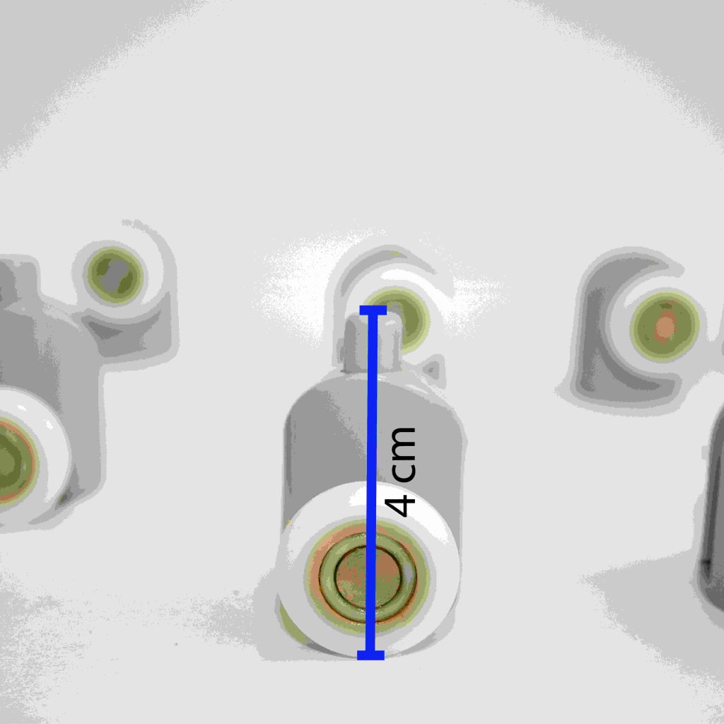 Kit 8 pz cuscinetti di ricambio vetro box doccia anta scorrevole Obi 2