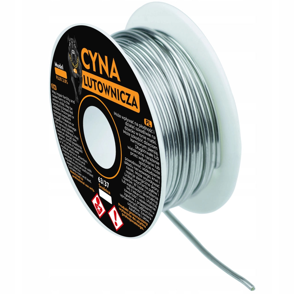 Filo di Saldatura Sn63Pb37 2 mm 200g – Alta Qualità con 2% Flux | Temperatura di Fusione 183-190°C