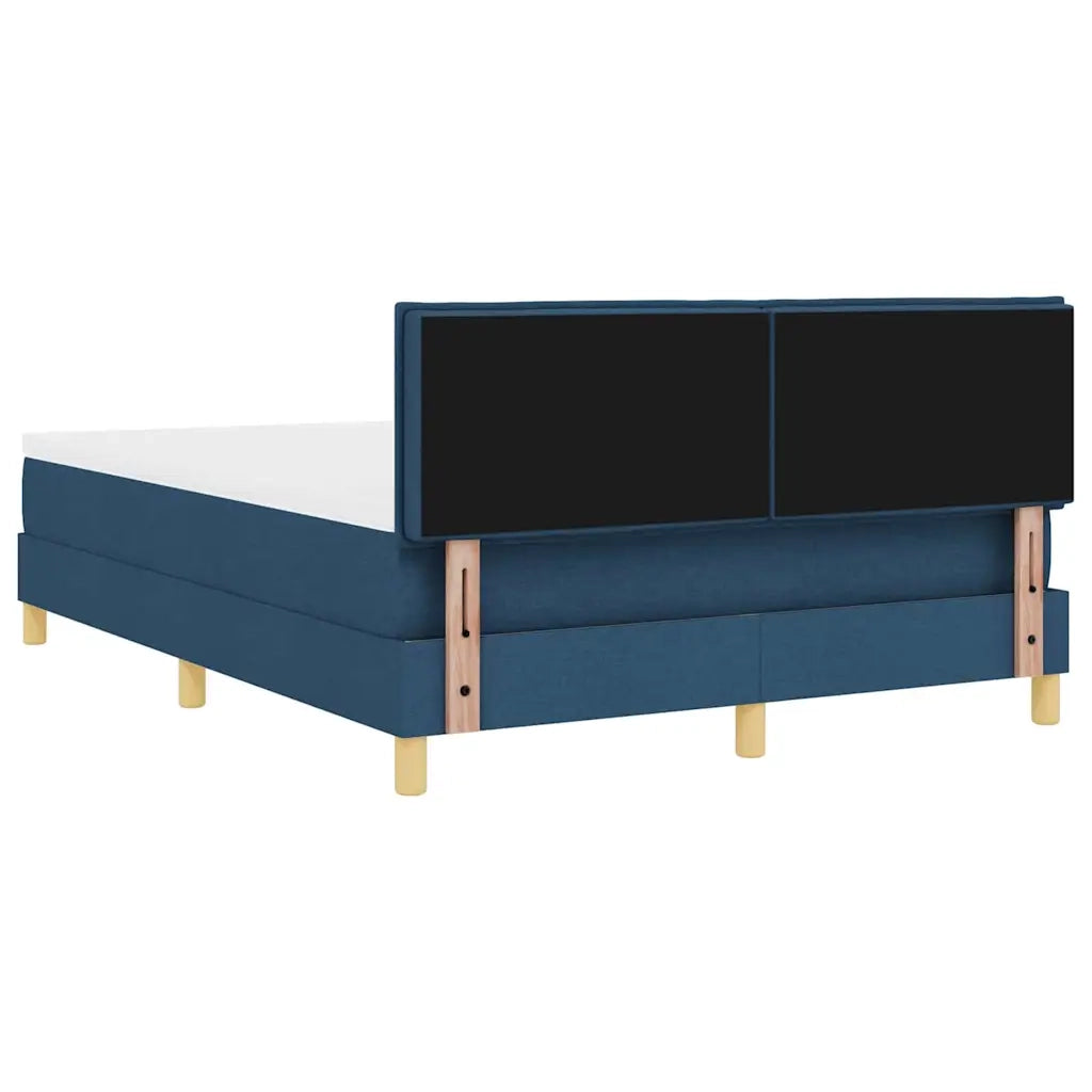 Letto a Sorgente LED con cuscino Blu 140 x 190 cm Tessuto 3342365