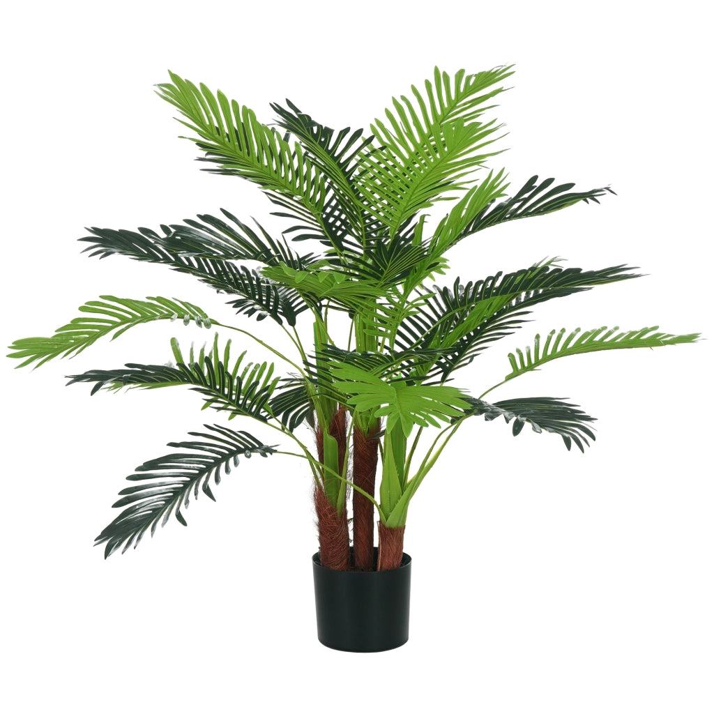Palma Artificiale 1m ¨C Xylo ¨C Decorazione Realistica con Vaso Marrone Verde