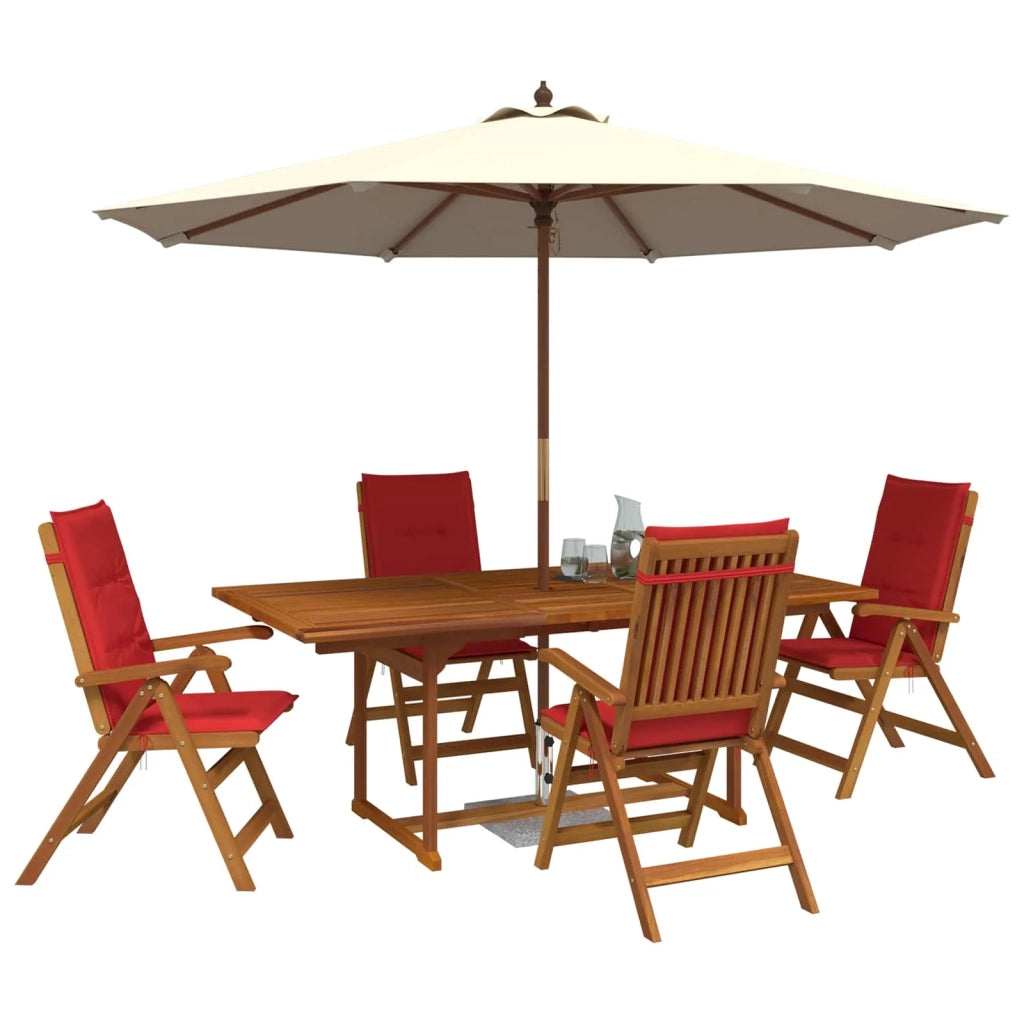 Set da pranzo da giardino 5 pezzi Naturale 3434498