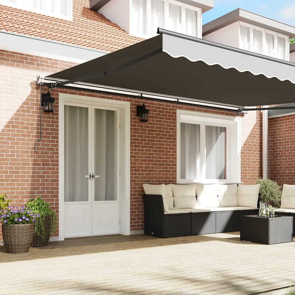 Tenda da Sole Antracite 5 x 3 m Metallo 313253
