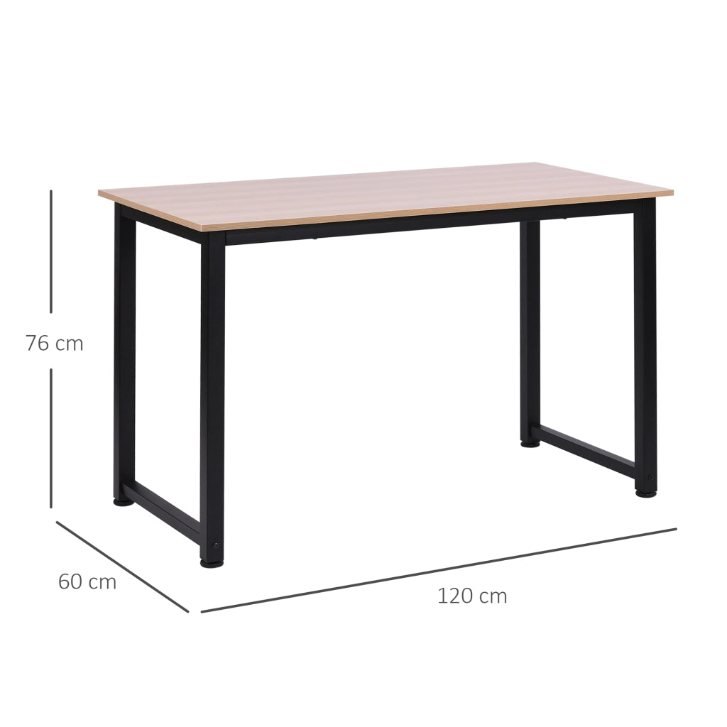 Scrivania con Cassetti e Ripiano ¨C Minimal ¨C Nero e Naturale 120x60x76 cm