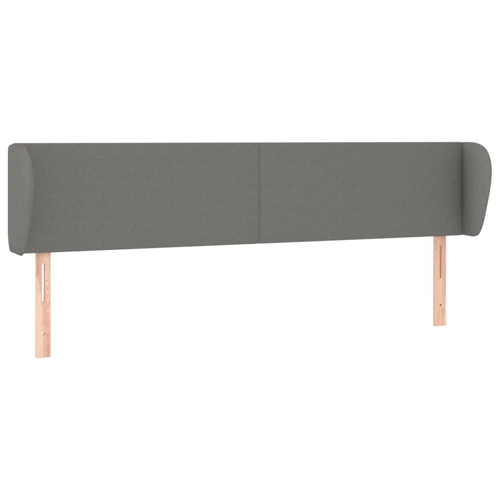 Testiera ad Orecchio-Testata con Orecchie Grigio Scuro 183x23x78/88 cm in Tessuto 771046