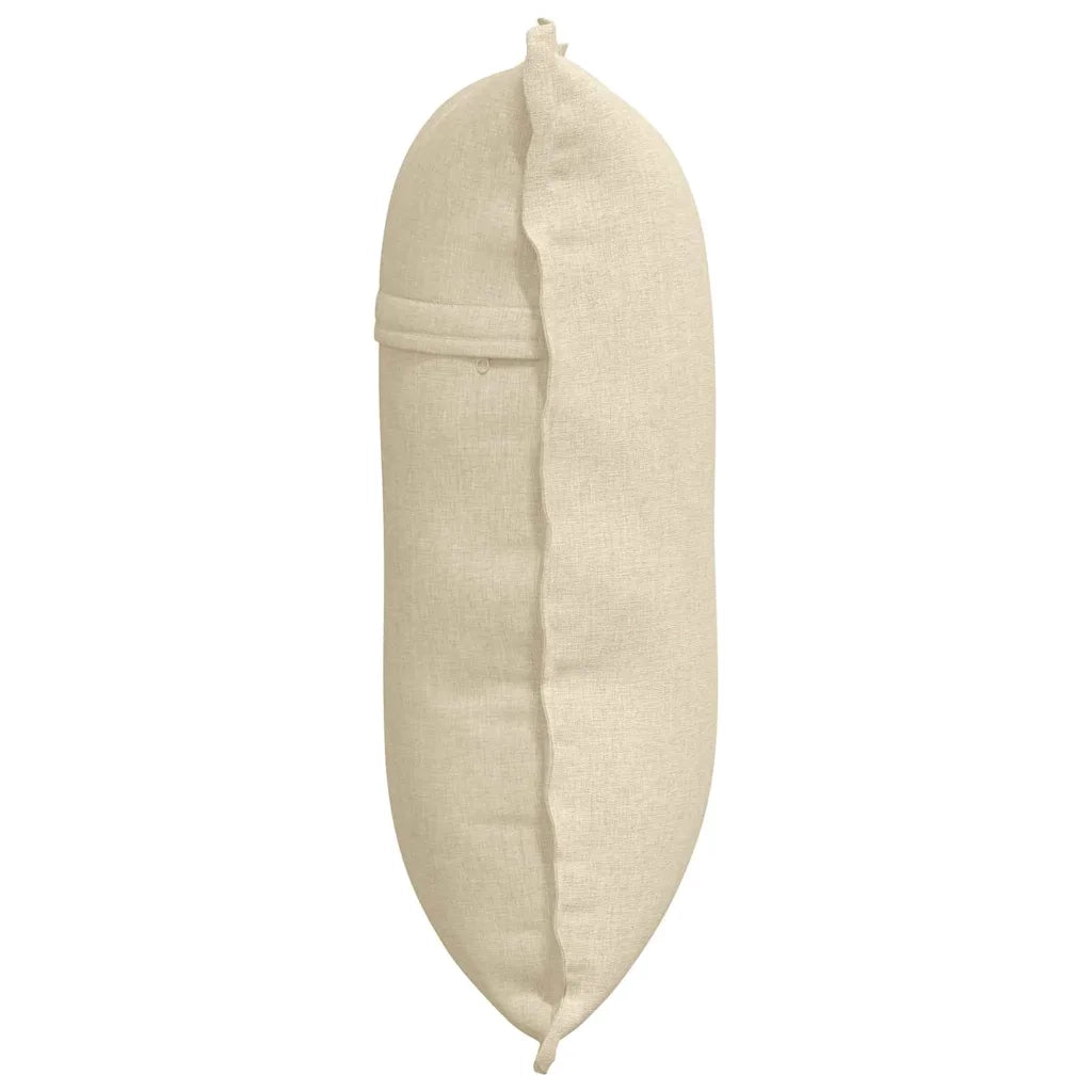 Cuscino per Schiena Crema 60 x 19 x 50 cm Tessuto 42014665